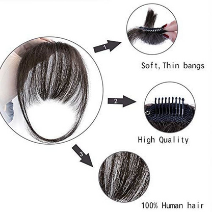 🔥{Hot Sale 50%}🔥 Clip in Bangs (Real Hair)